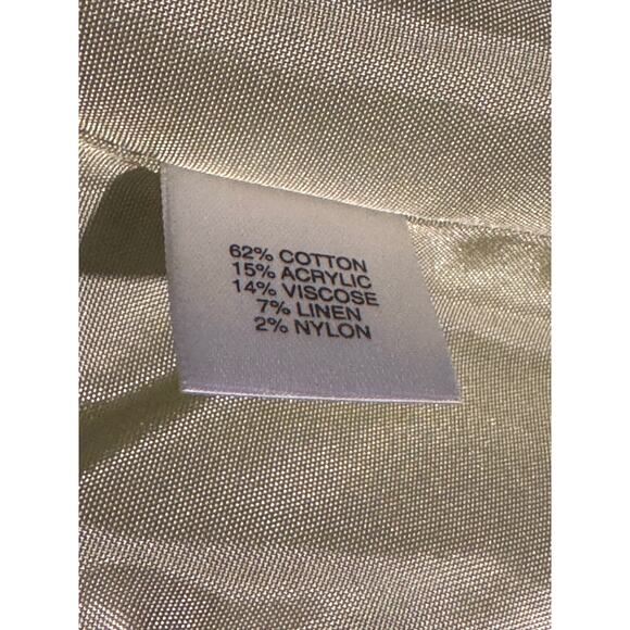 Austin Reed · Tweed Open Blazer · Cotton Linen Blend · Blue Yellow · Size 14 - Picture 8 of 9